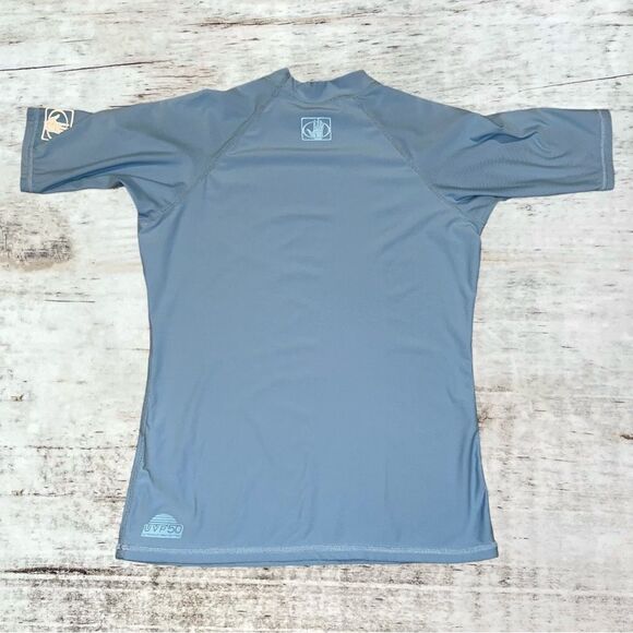Body Glove Light Blue Rash Guard UVP 50 Short Sleeved T Shirt Boys Large - Picture 7 of 7